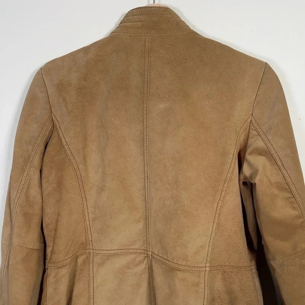 Eddie Bauer Seattle Suede Women's Medium Full Zip  Leather Jacket - Picture 14 of 16